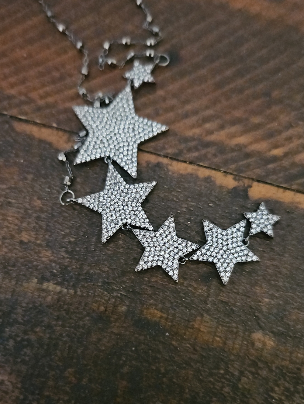 Silver Star Pave Necklace - Women Jewelry